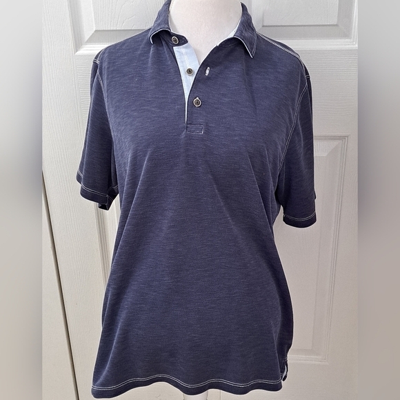 Tommy Bahama Navy Blue Shirt    Size M - Picture 1 of 9